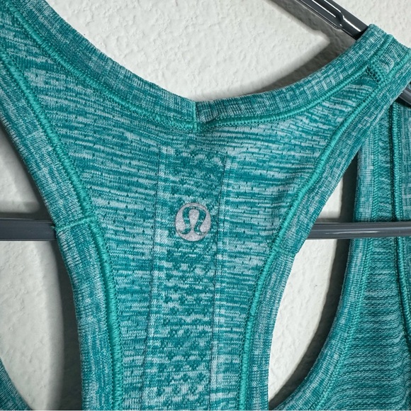 Lululemon swiftly tech racerback tank top heathered teal size 4 - Picture 5 of 5
